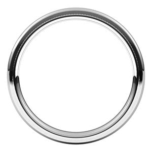 14K White 2 mm Milgrain Half Round Comfort Fit Edge Band Size 7 - BN & CO JEWELRY