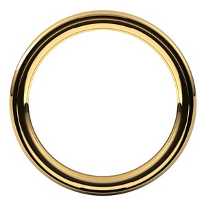 14K Yellow 2.5 mm Milgrain Half Round Comfort Fit Edge Band Size 5 - BN & CO JEWELRY