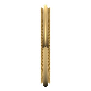 14K Yellow 2.5 mm Milgrain Half Round Comfort Fit Edge Band Size 5 - BN & CO JEWELRY
