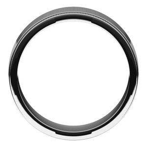 14K White 7 mm Milgrain Flat with Edge Band - BN & CO JEWELRY