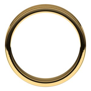 14K Yellow 6 mm Milgrain Flat with Edge Band Size 8 - BN & CO JEWELRY