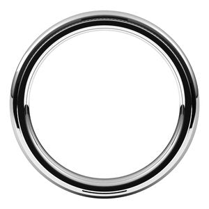 14K White 3 mm Milgrain Half Round Comfort Fit Edge Band Size 6.5 - BN & CO JEWELRY