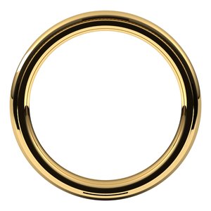 14K Yellow 3 mm Milgrain Half Round Comfort Fit Edge Band Size 7.5 - BN & CO JEWELRY