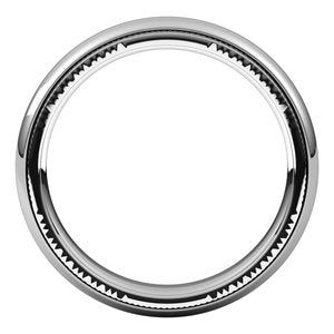 Platinum 4 mm Milgrain Half Round Comfort Fit Edge Band Size 4 - BN & CO JEWELRY