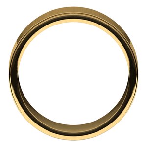14K Yellow 8 mm Milgrain Flat with Edge Band Size 10 - BN & CO JEWELRY