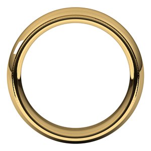 14K Yellow 7 mm Milgrain Half Round Comfort Fit Edge Band - BN & CO JEWELRY