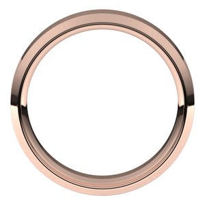 14K Rose 6 mm Beveled-Edge Comfort-Fit Band Size 11 - BN & CO JEWELRY