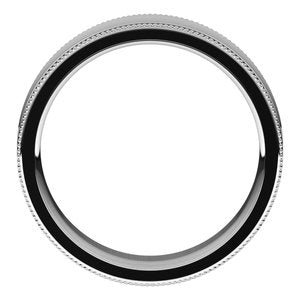 14K White 6 mm Milgrain Concave Comfort Fit Band Size 10 - BN & CO JEWELRY