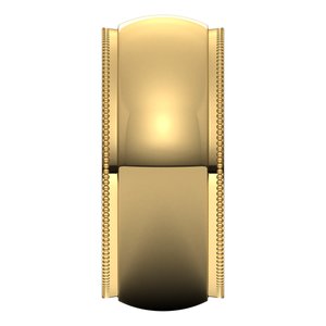 14K Yellow 9 mm Milgrain Half Round Comfort Fit Edge Band Size 9.5 - BN & CO JEWELRY