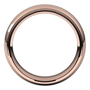 14K Rose 6 mm Milgrain Half Round Comfort Fit Edge Band Size 12 - BN & CO JEWELRY