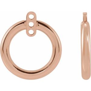 14K Rose Circle Earring Jackets - BN & CO JEWELRY