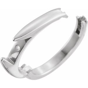 14K White 5 mm span CLIQÂ® Hinged Adjustable Peg Shank Size 7 - BN & CO JEWELRY