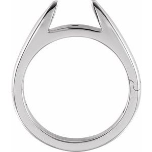 Platinum 5 mm span CLIQÂ® Hinged Adjustable Peg Shank Size 7.5 - BN & CO JEWELRY