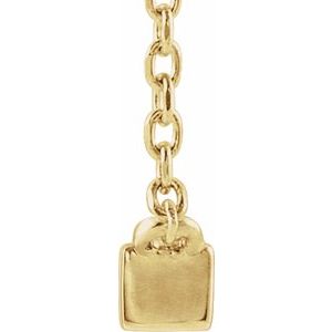 14K Yellow 1/4 CTW Natural Diamond Bar 18" Necklace - BN & CO JEWELRY