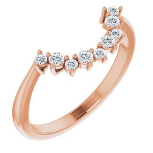 14K Rose 1/5 CTW Natural Diamond Matching Band - BN & CO JEWELRY