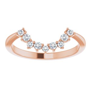 14K Rose 1/5 CTW Natural Diamond Matching Band - BN & CO JEWELRY