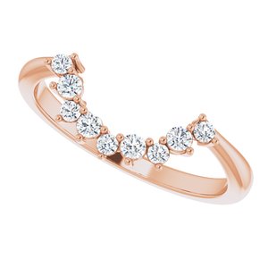 14K Rose 1/5 CTW Natural Diamond Matching Band - BN & CO JEWELRY