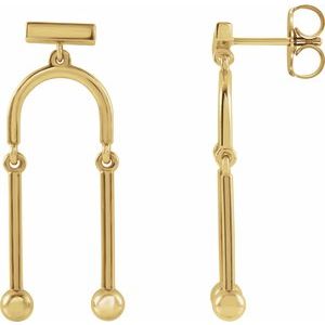 14K Yellow Mobile Earrings - BN & CO JEWELRY
