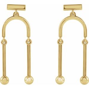 14K Yellow Mobile Earrings - BN & CO JEWELRY