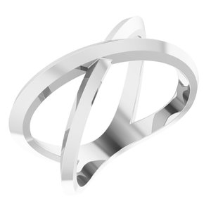 14K White Negative Space Knife-Edge Ring - BN & CO JEWELRY