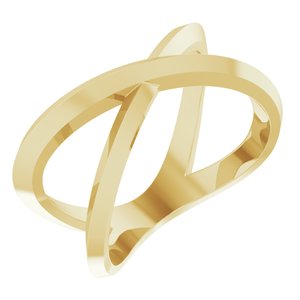 14K Yellow Negative Space Knife-Edge Ring - BN & CO JEWELRY