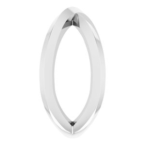 14K White Negative Space Knife-Edge Ring - BN & CO JEWELRY
