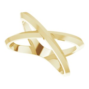 14K Yellow Negative Space Knife-Edge Ring - BN & CO JEWELRY