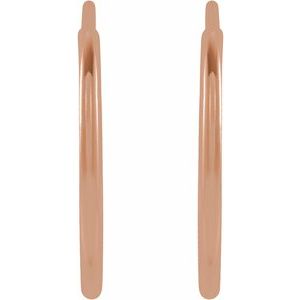 14K Rose 15 mm Flexible Endless Huggie Earrings - BN & CO JEWELRY