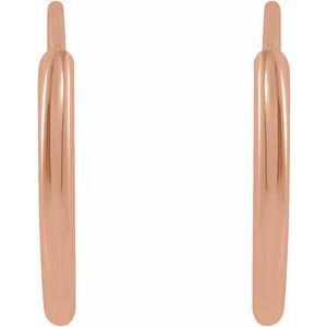 14K Rose 10 mm Flexible Endless Huggie Earrings - BN & CO JEWELRY