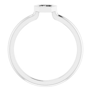 14K White .0075 CT Diamond Stackable Honeycomb Ring - BN & CO JEWELRY