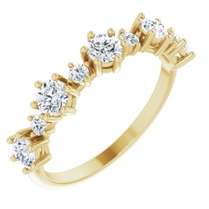 14K Yellow 1 CTW Lab-Grown Diamond Anniversary Band - BN & CO JEWELRY