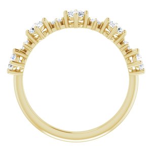 14K Yellow 1 CTW Lab-Grown Diamond Anniversary Band - BN & CO JEWELRY