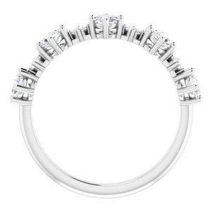 14K White 1 CTW Lab-Grown Diamond Anniversary Band - BN & CO JEWELRY