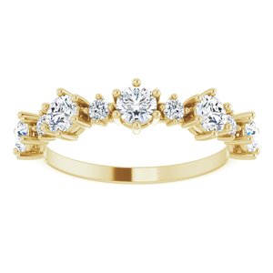 14K Yellow 1 CTW Lab-Grown Diamond Anniversary Band - BN & CO JEWELRY