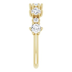 14K Yellow 1 CTW Lab-Grown Diamond Anniversary Band - BN & CO JEWELRY