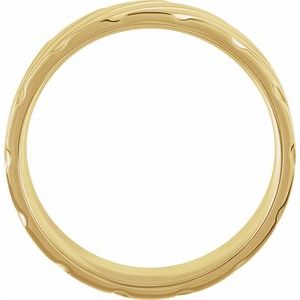 14K Yellow 8 mm Grooved Band Size 6.5 - BN & CO JEWELRY