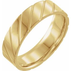 14K Yellow 5 mm Grooved Band Size 10 - BN & CO JEWELRY