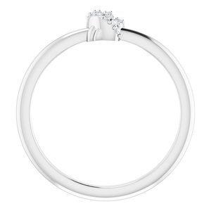 14K White .03 CTW Diamond Knot Ring - BN & CO JEWELRY