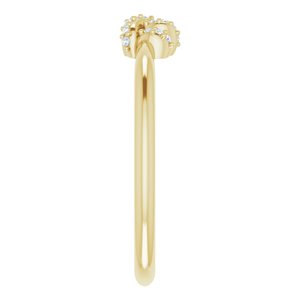 14K Yellow .03 CTW Diamond Knot Ring - BN & CO JEWELRY