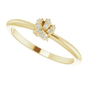 14K Yellow .03 CTW Diamond Knot Ring - BN & CO JEWELRY