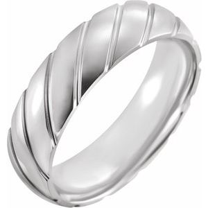 Sterling Silver 6 mm Grooved Band Size 8 - BN & CO JEWELRY