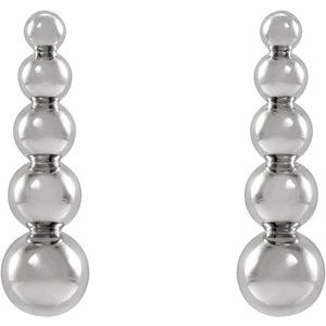 Sterling Silver Graduated Ball Earrings - BN & CO JEWELRY