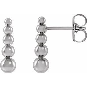 Sterling Silver Graduated Ball Earrings - BN & CO JEWELRY