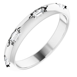 14K White 1/5 CTW Natural Diamond Eternity Band Size 5 - BN & CO JEWELRY