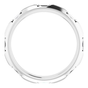 14K White 1/5 CTW Natural Diamond Eternity Band Size 5 - BN & CO JEWELRY