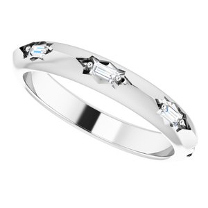 14K White 1/5 CTW Natural Diamond Eternity Band Size 5 - BN & CO JEWELRY