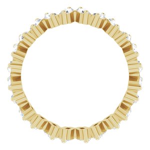 14K Yellow 1 1/2 CTW Lab-Grown Diamond Eternity Band Size 7 - BN & CO JEWELRY