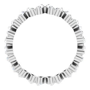 14K White 1 1/2 CTW Lab-Grown Diamond Eternity Band Size 7 - BN & CO JEWELRY