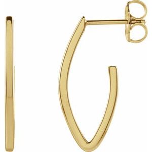 14K Yellow 20 mm Geometric Hoop Earrings - BN & CO JEWELRY