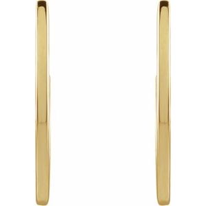 14K Yellow 20 mm Geometric Hoop Earrings - BN & CO JEWELRY